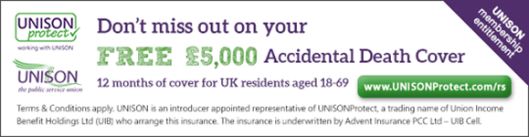 Banner ad basically saying the same thing as the text of this post but in UNISON colours!